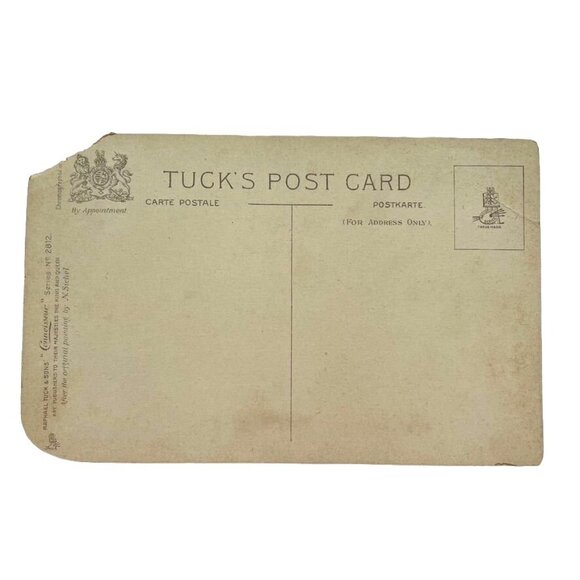 Tucks Elegant Art Nouveau Female Portrait Vintage Postcard Collectible - Picture 2 of 8